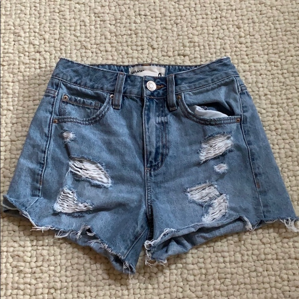 Garage jean shorts